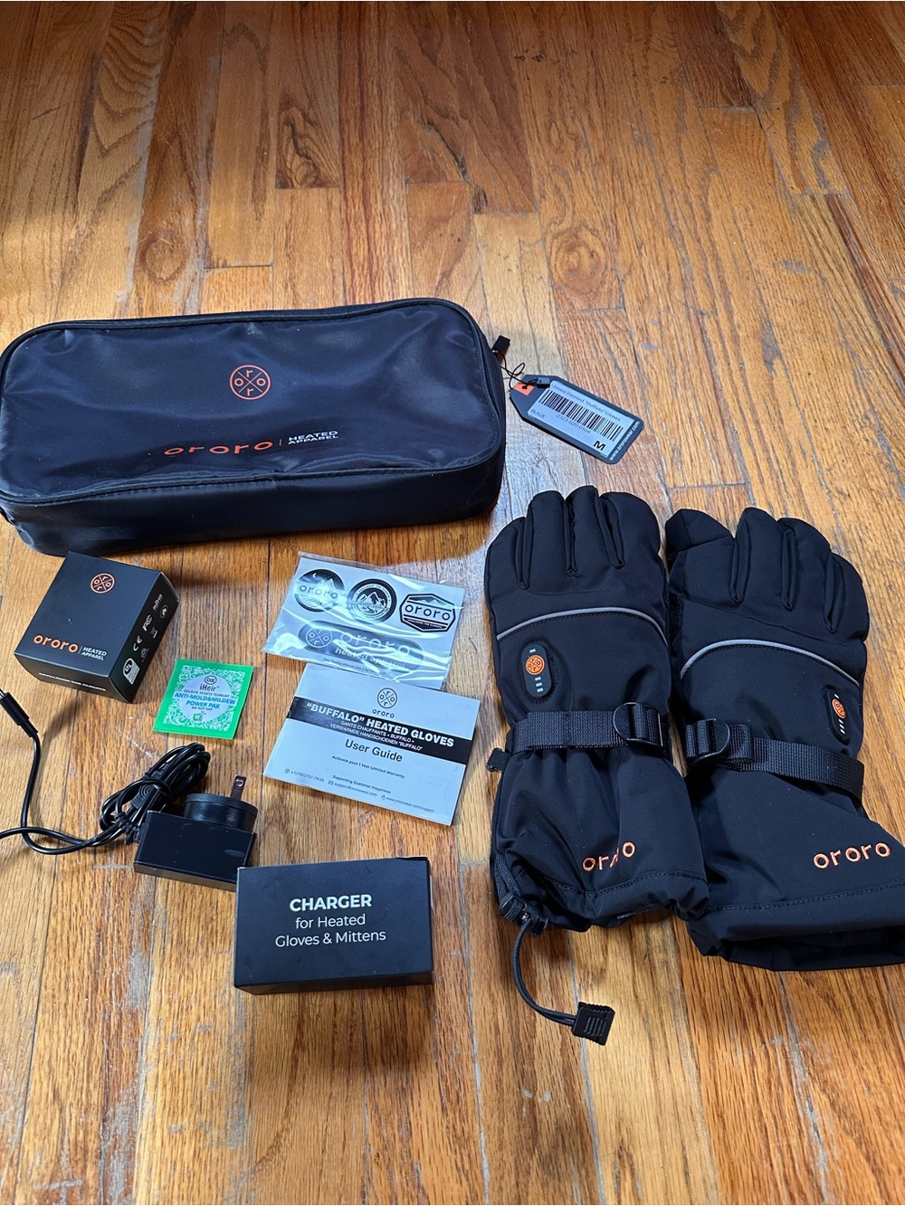 NWT Ororo Unisex Heated “Buffalo” Gloves in Black